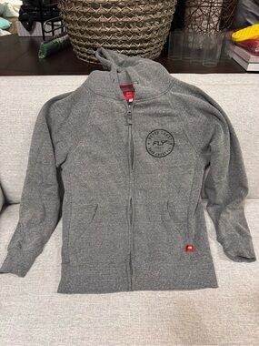 Fly Racing Women's Gray Full-Zip Hoodie